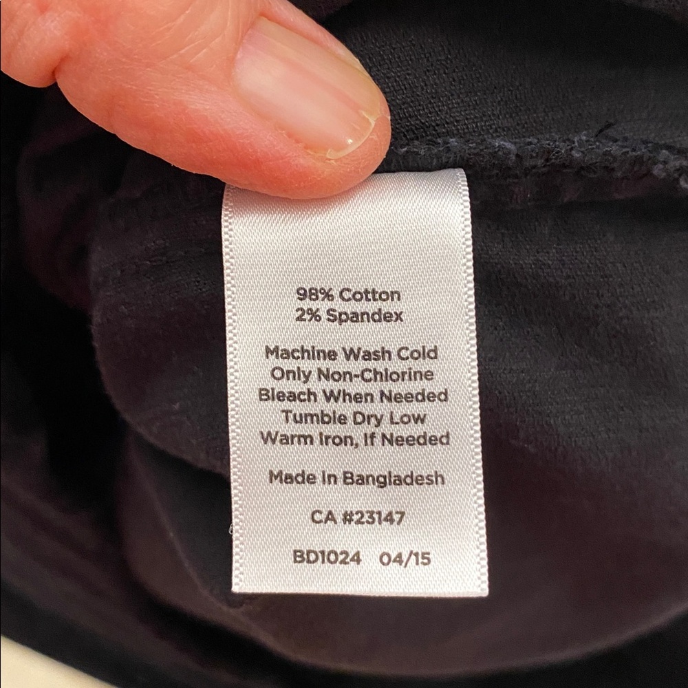Talbots Sz 8 Petite Classic Black/Dark Blue Corduroy Skirt - Great Condition!!! - Picture 6 of 6